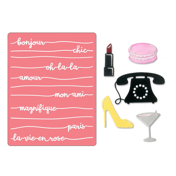 Sizzix Thinlits with TFEF - Bonjour Chic