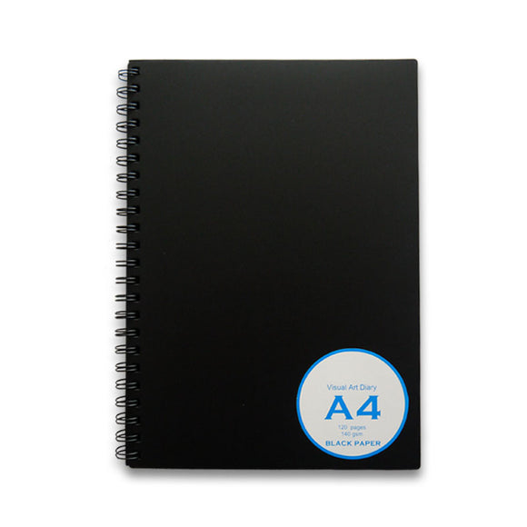 A4 Artworx Visual Diary - Black Paper