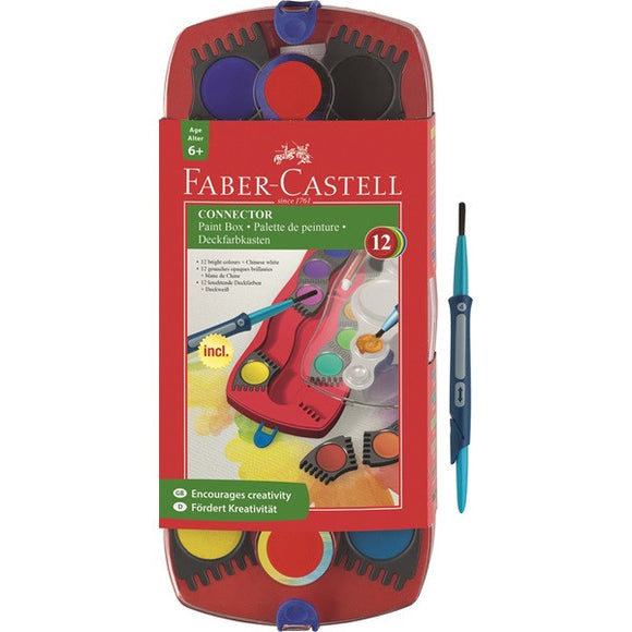 Faber-Castell Connector paint box 12 colors + brush
