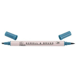 Kuretake ZIG Scroll & Brush Pen - Teal