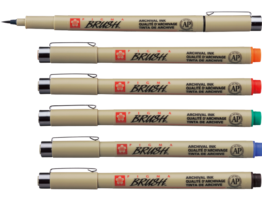 Sakura Pigma Brush Pen Orange