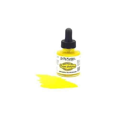 Dr. Ph Martin's Spectralite Liquid Acrylic 30mL - 25PC Hansa Yellow Medium