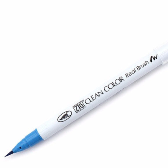 Kuretake Clean Color Real Brush Pen - 037 Cornflower Blue