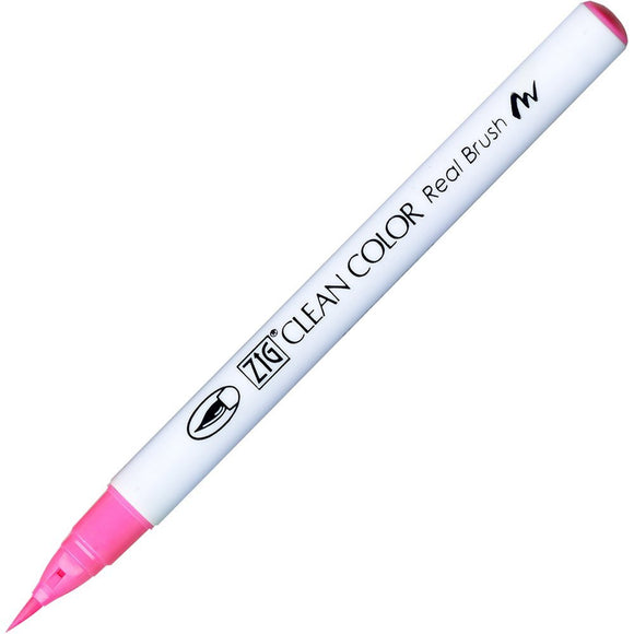 Kuretake Clean Color Real Brush Pen - Fluorescent Pink