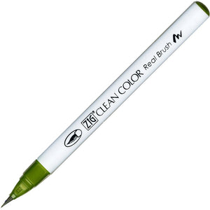 Kuretake Clean Color Real Brush Pen - 043 Olive Green
