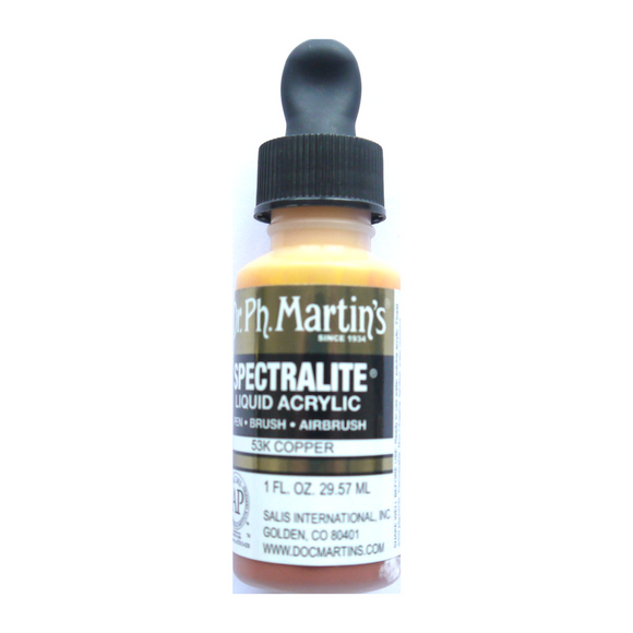 Dr. Ph. Martin's Spectralite Liquid Acrylic Airbrush Metallic 30mL - Copper