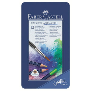Faber-Castell Watercolor pencil ART GRIP AQUARELLE tin of 12