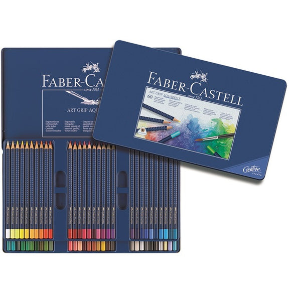 Faber-Castell Watercolor pencil ART GRIP AQUARELLE tin of 60