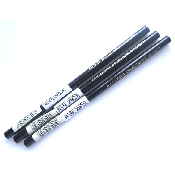 Faber-Castell Natural Charcoal Pencil - Medium