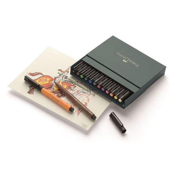 Faber-Castell India ink PITT artist pen B studio box of 12