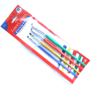 Faber-Castell Tri-Grip Flat Brushes Set of 4