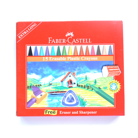 Faber-Castell Erasable Crayons 15 colors
