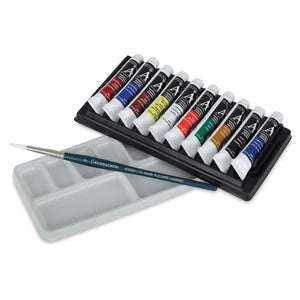 Grumbacher Academy Watercolor Set with Palette and Brush