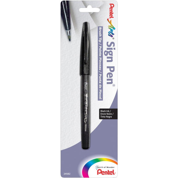 Pentel Arts Sign Pen With Brush Tip