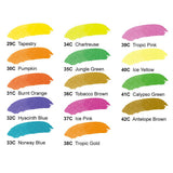 Dr. Ph. Martin's Radiant Concentrated Watercolor 15mL SET C - Color Chart