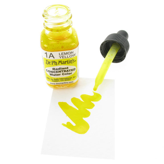 Dr. Ph. Martin's Radiant Concentrated Watercolor 15mL - 1A Lemon Yellow