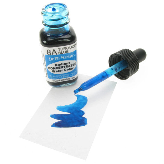 Dr. Ph. Martin's Radiant Concentrated Watercolor 15mL - 8A Turquoise Blue