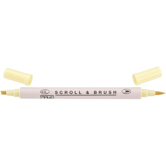 Kuretake ZIG Scroll & Brush Pen - Butter