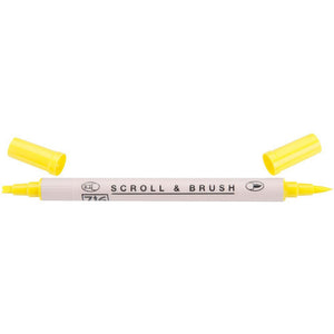 Kuretake ZIG Scroll & Brush Pen - Pure Yellow
