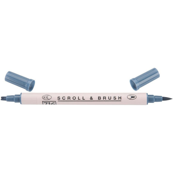 Kuretake ZIG Scroll & Brush Pen - Denim