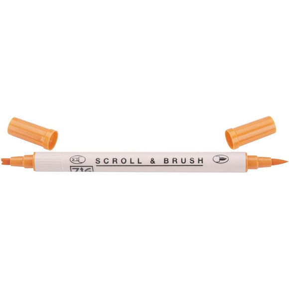 Kuretake ZIG Scroll & Brush Pen - Orange
