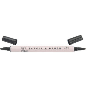 Kuretake ZIG Scroll & Brush Pen - Pure Black