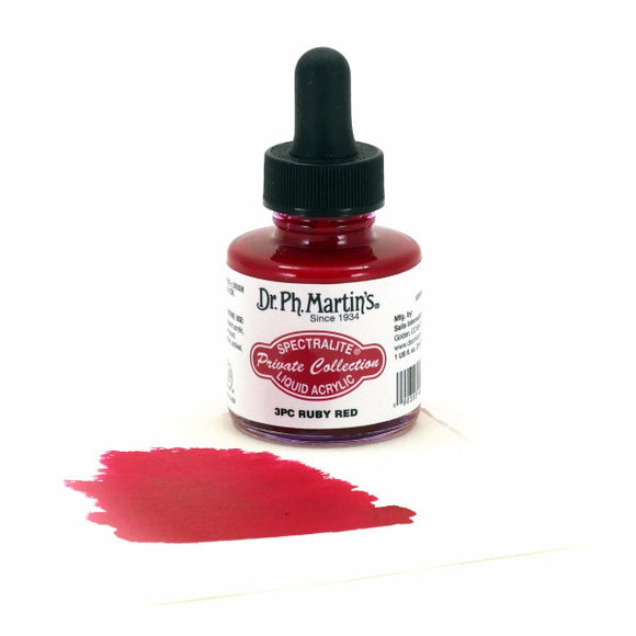 Dr. Ph. Martin's Spectralite Liquid Acrylic 30mL - 3PC Ruby Red