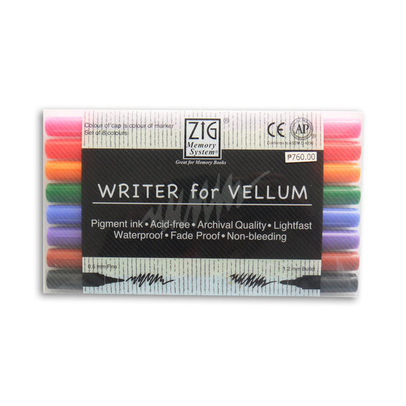Zig Writer for Vellum 8-Color Set