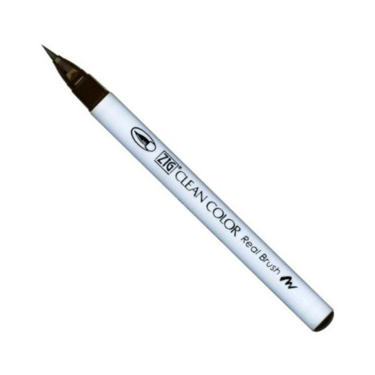 Kuretake Clean Color Real Brush Pen - Dark Brownv