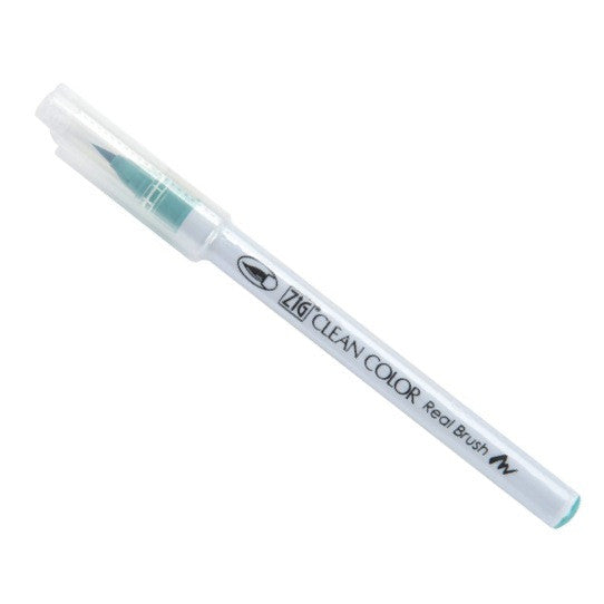 Kuretake Clean Color Real Brush Pen - Turquoise Green