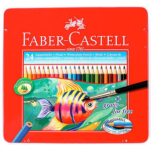 Faber-Castell Watercolor Pencils 24 in Metal Case