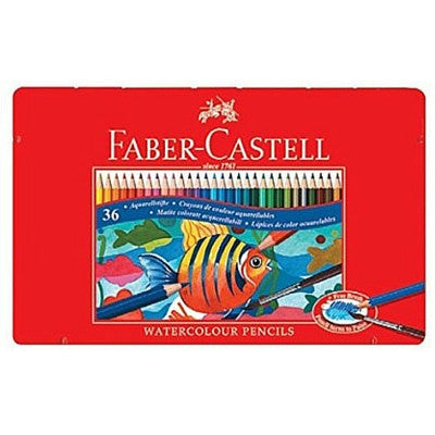 Faber-Castell Watercolor Pencils 36 in Metal Case
