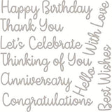 Sizzix Thinlits Die Set - 9PK Essential Phrases